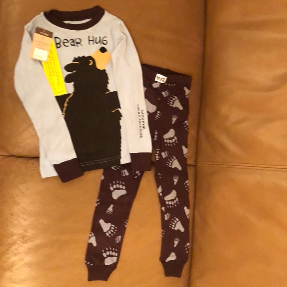 Lazy Bone Pajamas Nwt Kids Bear Hug Pj Set Mohonk Mtn